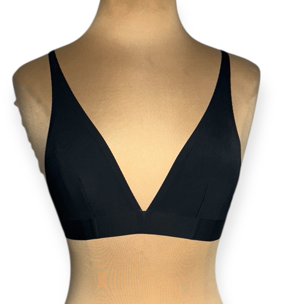 Urban Outfitters black bralette plunge barely there down under bra Size Small